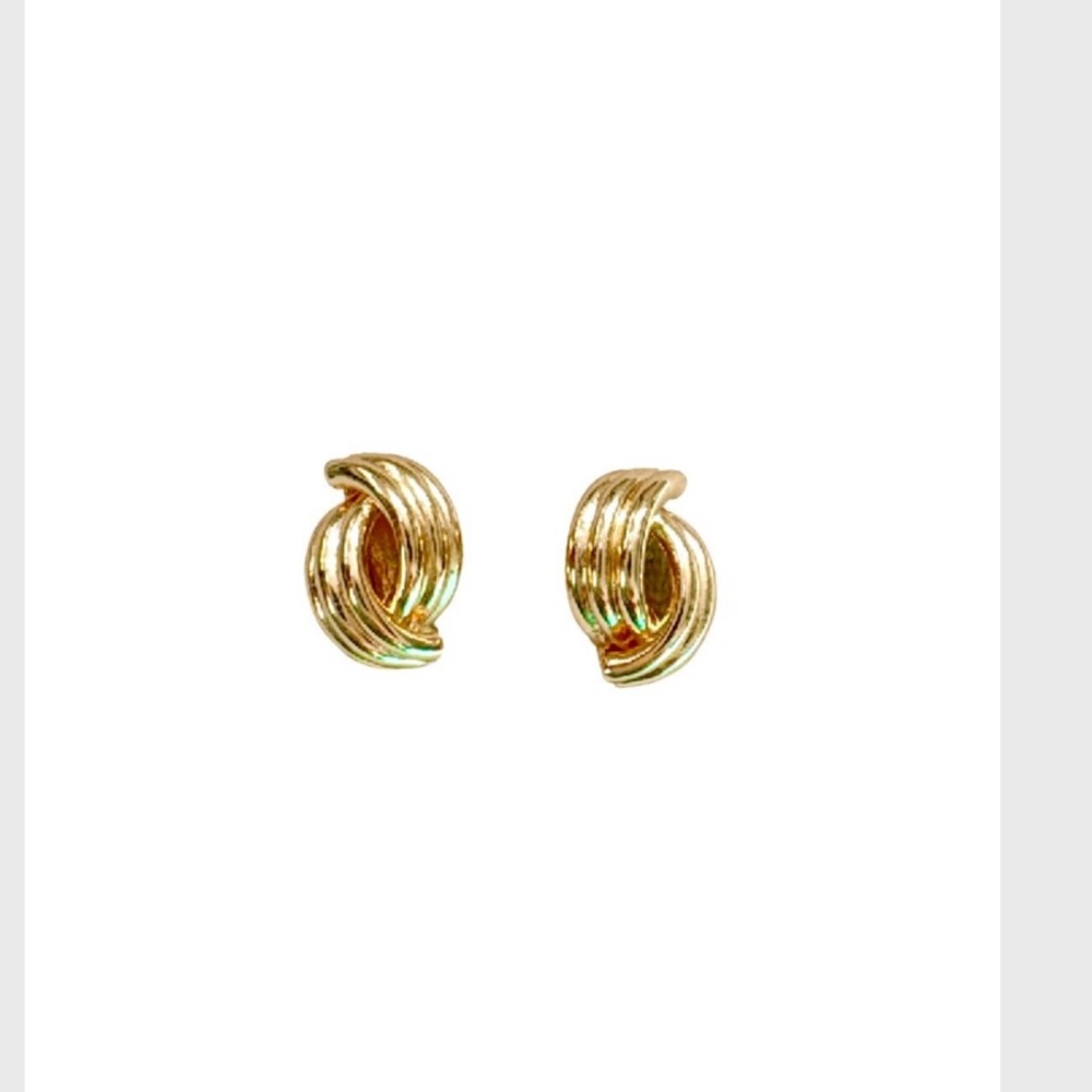 Gold Knot Earrings Elegant Jewelry